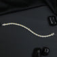 Rhodium Bracelet with Linked Leaf Elements and Graceful Silhouette