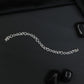 Contemporary Rhodium Bracelet with Alternating Floral and Leaf Design