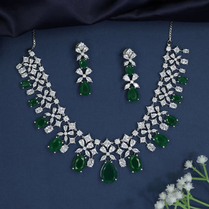 Museum Collection Rhodium Necklace Set with Sculpted Medallions