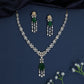 Rosette station GJ necklace set with drop centerpiece detailing
