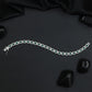 Rhodium Bracelet with Balanced Chevron Arrangement and Floral Details