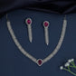 Chevron collar Rhodium Choker with pendant frame centerpiece