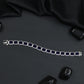 Contemporary Rhodium Bracelet with Continuous Rectangular Arrangement