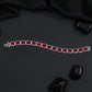 Contemporary Rhodium Bracelet with Continuous Rectangular Arrangement