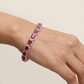 Contemporary Rhodium Bracelet with Continuous Rectangular Arrangement