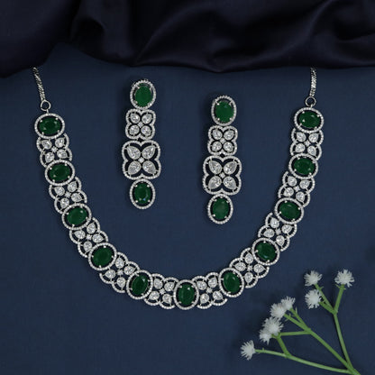 Botanical Blossom Necklace with Floral Station Detailing