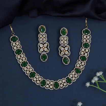 Botanical Blossom Necklace with Floral Station Detailing