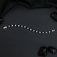 Rhodium Statement Bracelet Featuring Cushion Links and Cluster Connectors