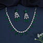 Botanical Fringe Rhodium Necklace with Sculpted Necklace Profile