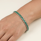 Rhodium Link Bracelet Showcasing Cushion Links in a Twin Row Pattern