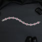 Elegant Rhodium Bracelet with Geometric Links and Circular Elements