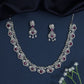 Daisy Cluster Rhodium Necklace with Statement Collar Styling