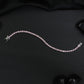 Rhodium Bracelet with Cushion Links in a Continuous Pattern