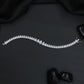 Rhodium Bracelet with Leaf Links in a Graduated Arrangement
