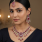 Designer Gj necklace with sculpted gemstone arrangement