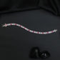 Rhodium Bracelet with Alternating Elongated and Rectangular Links