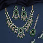 Designer Gj necklace with sculpted gemstone arrangement