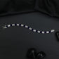 Rhodium Bracelet with Alternating Elongated and Rectangular Links