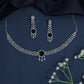 Classic rhodium necklace adorned with luminous gemstones