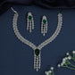 Prestige rhodium necklace with symmetrical stonework precision