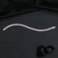 Rhodium Bracelet with Chevron Link Design
