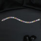 Rhodium Bracelet with Chevron Link Design