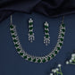 Luxe rhodium necklace with bold centerpiece detailing