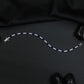 Rhodium Bracelet with Rectangular Links and Bar Connectors