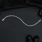 Rhodium Bracelet with Rectangular Links and Bar Connectors