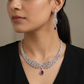 Heritage rhodium necklace showcasing couture gemstone artistry