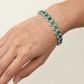 Leaf Link Rhodium Bracelet with Framed Border Detailing