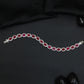 Distinctive rhodium bracelet featuring ornamental oval accents