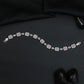 Regal rhodium bracelet with square link sequence