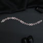 Premium rhodium bracelet with ornamental oval craftsmanship