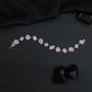 Luxe rhodium bracelet with alternating heart and oval motifs