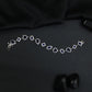Luxe rhodium bracelet with alternating heart and oval motifs