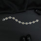 Artisan rhodium bracelet showcasing alternating square links