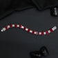Designer Rhodium Bracelet with Rectangular Link Arrangement