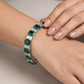 Rhodium Bracelet with Symmetrical Link Pattern and Bar Accents