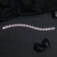 Elegant Rhodium Bracelet with Structured Cushion Link Arrangement