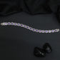 Elegant Rhodium Bracelet with Structured Cushion Link Arrangement