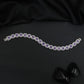 Contemporary Rhodium Bracelet with Rounded Square Link Design