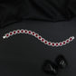 Contemporary Rhodium Bracelet with Rounded Square Link Design