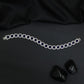 Contemporary Rhodium Bracelet with Rounded Square Link Design