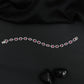 Mixed Shape Rhodium Bracelet with Decorative Link Composition