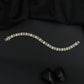 Rhodium Bracelet with Linear Geometric Arrangement and Decorative Connectors