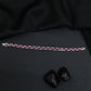 Rhodium Bracelet with Double Row Link Design