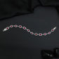 Geometric Link Rhodium Bracelet with Alternating Navette Design