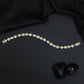 Rhodium Bracelet with Leaf Links and Navette Connectors