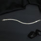 Square Link Rhodium Bracelet with Framed Detailing
